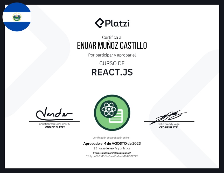 Diploma del Curso de React.js