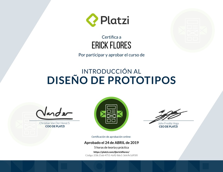 Diploma de Introducción al Diseño de Prototipos 2018