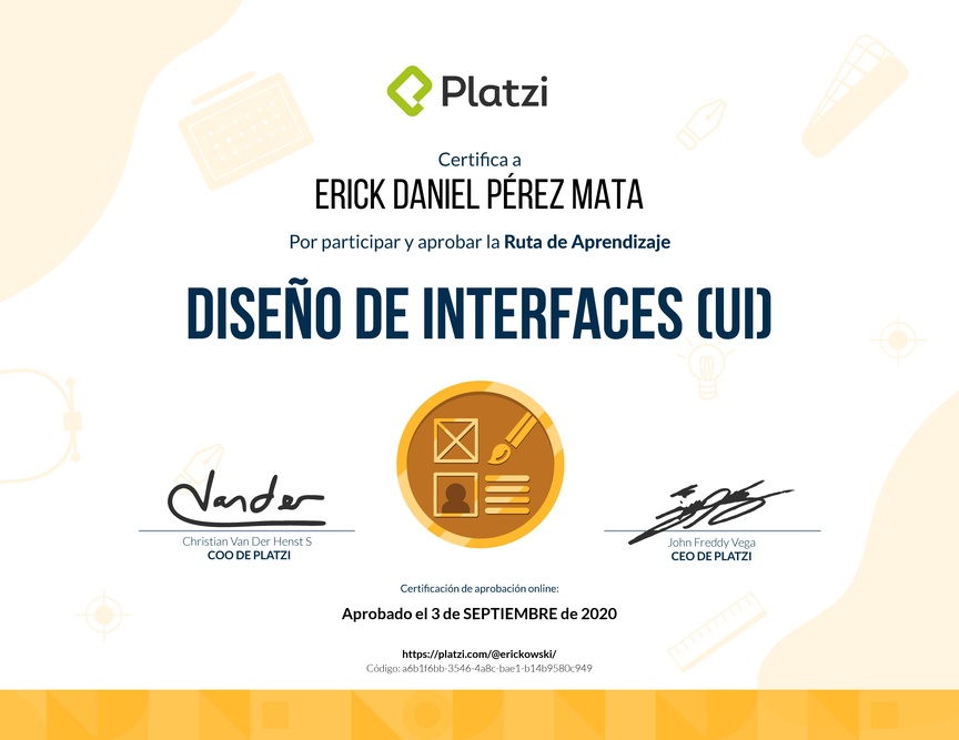 Diploma de la Ruta de Aprendizaje de Diseño de Interfaces (UI)