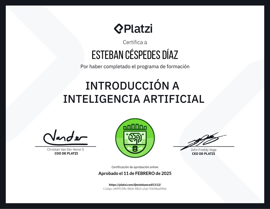 Diploma de la Ruta de Aprendizaje de Introducción a AI