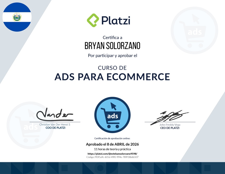 Diploma del Curso de Ads para Ecommerce: Tu Guía para Pauta Exitosa