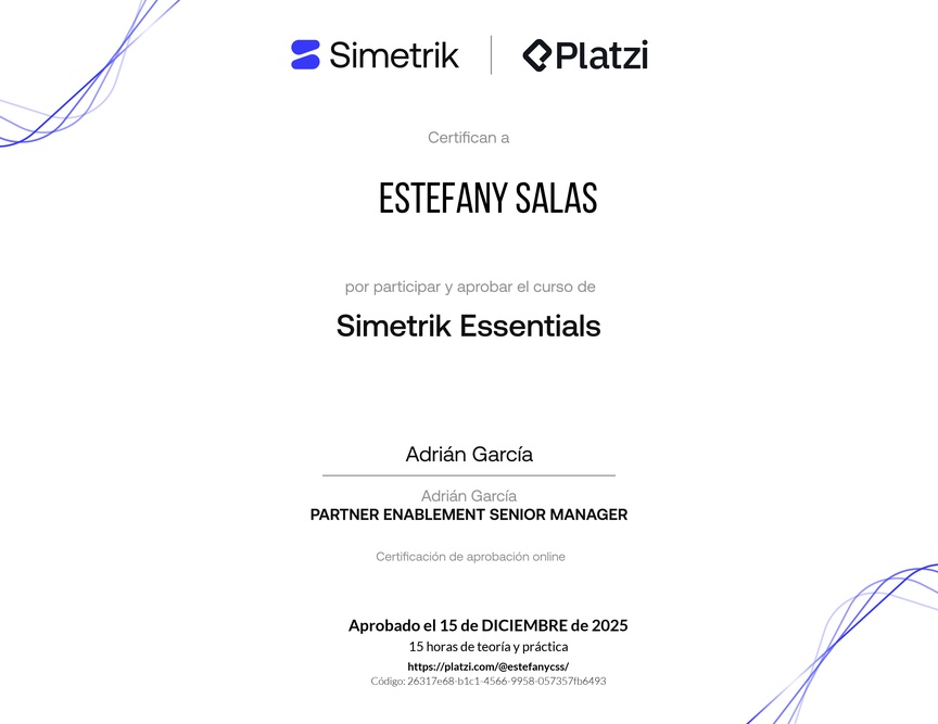 Diploma de Simetrik's Essentials