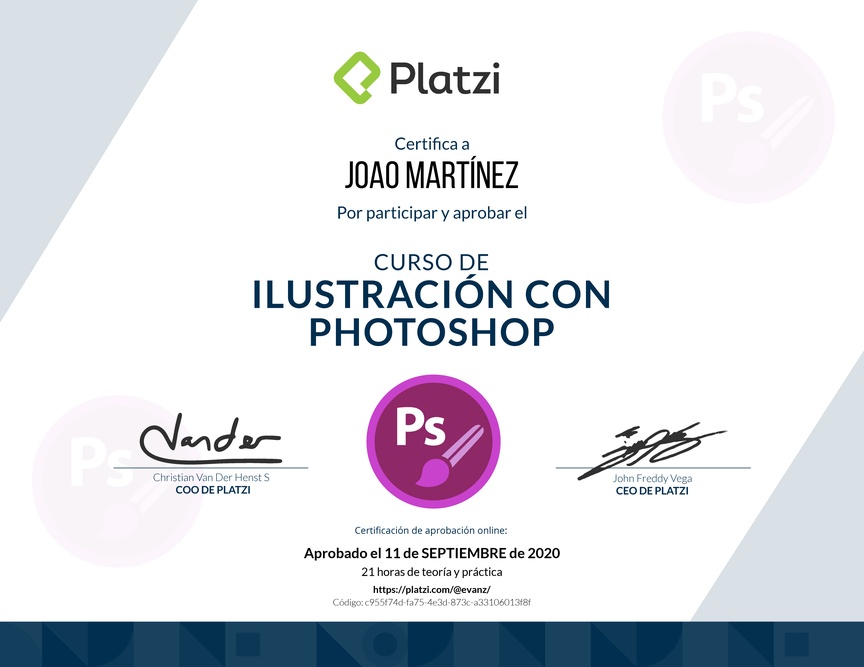 Diploma del Curso de Ilustración con Photoshop