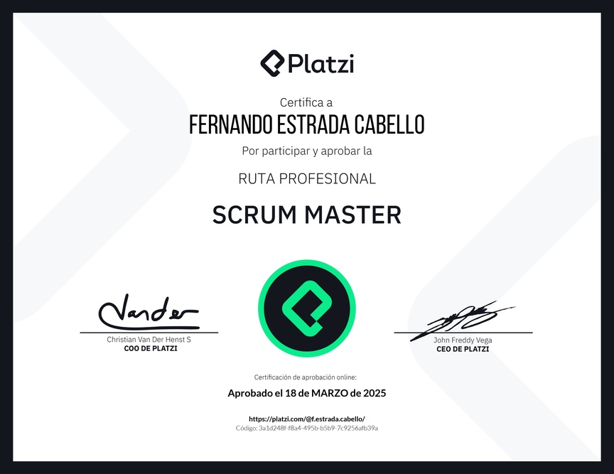 Diploma de la Ruta de Aprendizaje de Scrum Master