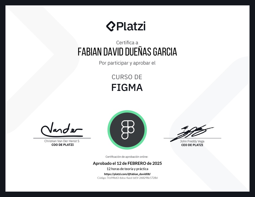 Diploma del Curso de Figma