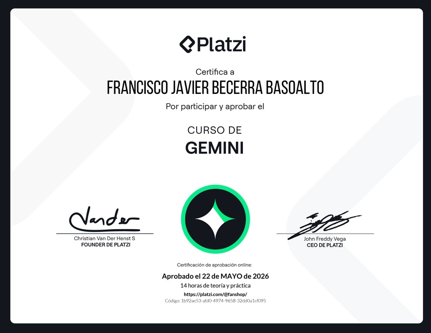 Diploma del Curso de Gemini