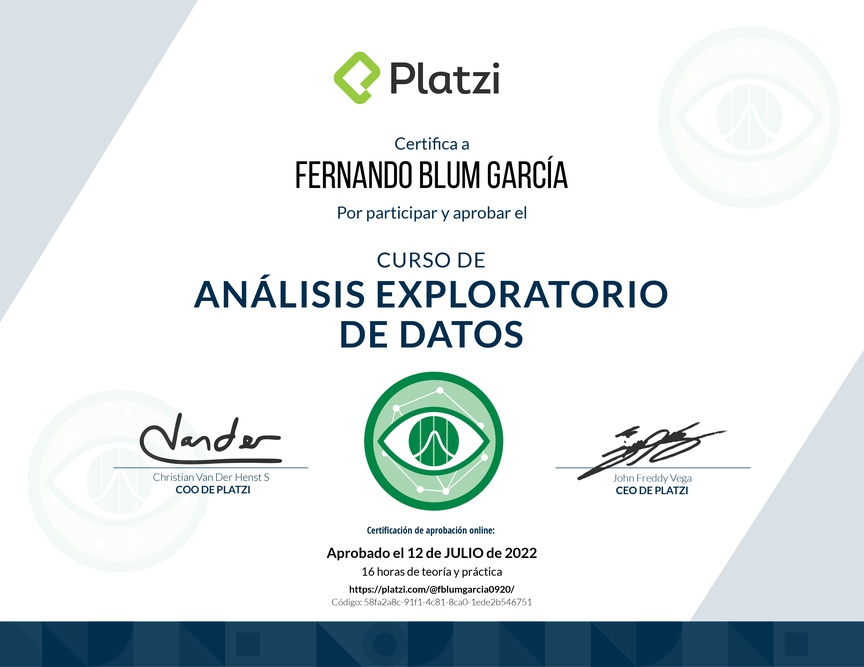 Diploma del Curso de EDA