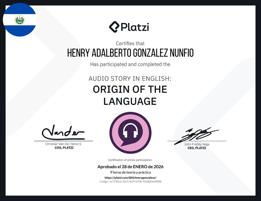 Diploma de Audio Historia en Inglés: Origen del idioma