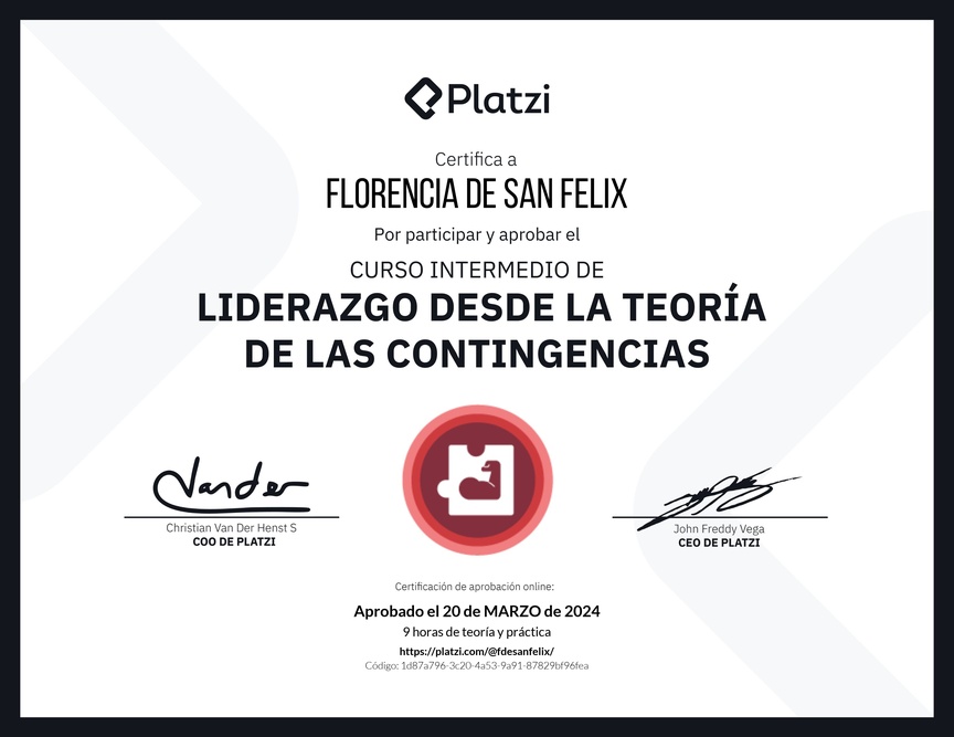 Diploma del Curso Intermedio de Liderazgo: Evalúa los Comportamientos de un Líder