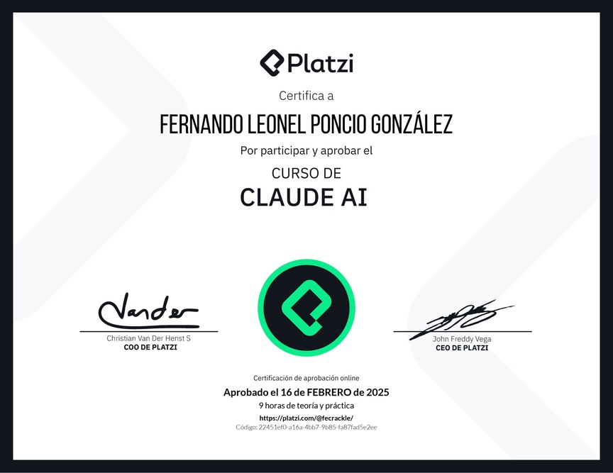 Diploma del Curso de Claude AI