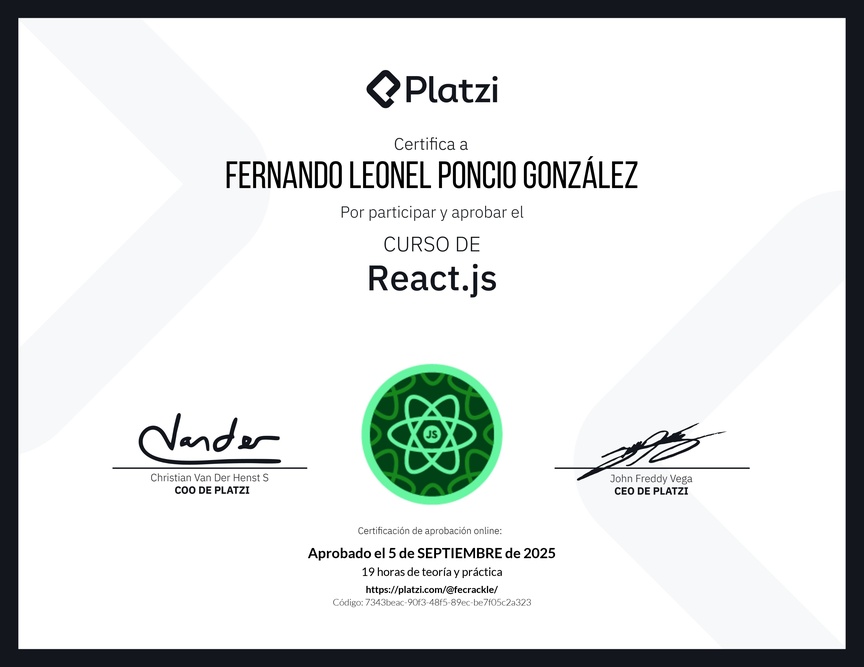 Diploma del Curso de React.js