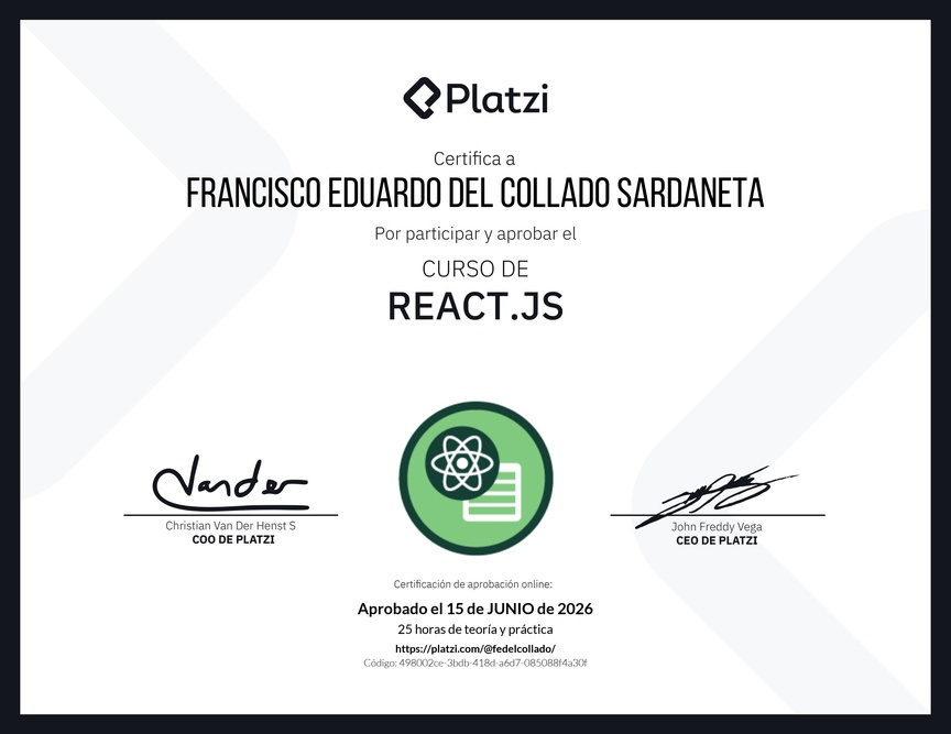Diploma del Curso de React.js