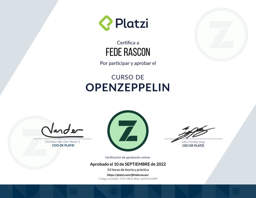Diploma del Curso de Introducción a OpenZeppelin