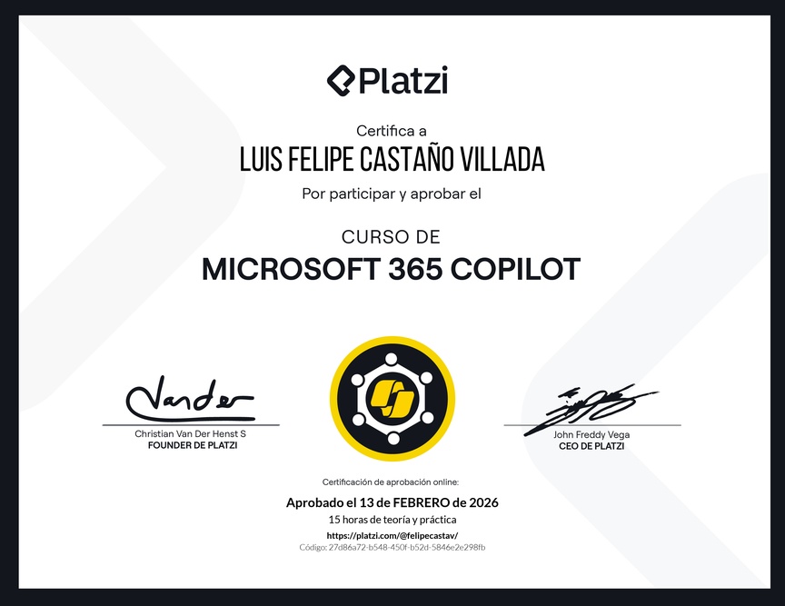 Diploma del Curso de Microsoft 365 Copilot