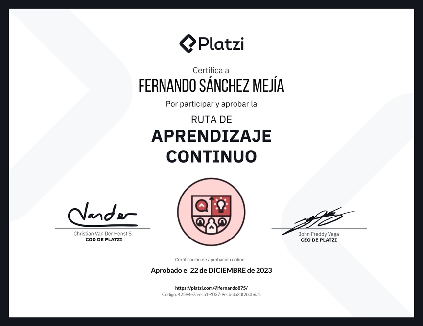 Diploma de la Ruta de Aprendizaje de Aprendizaje continuo