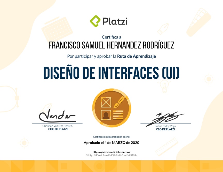 Diploma de la Ruta de Aprendizaje de Diseño de Interfaces (UI)