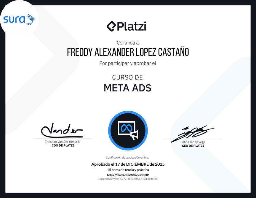 Diploma del Curso de Meta Ads
