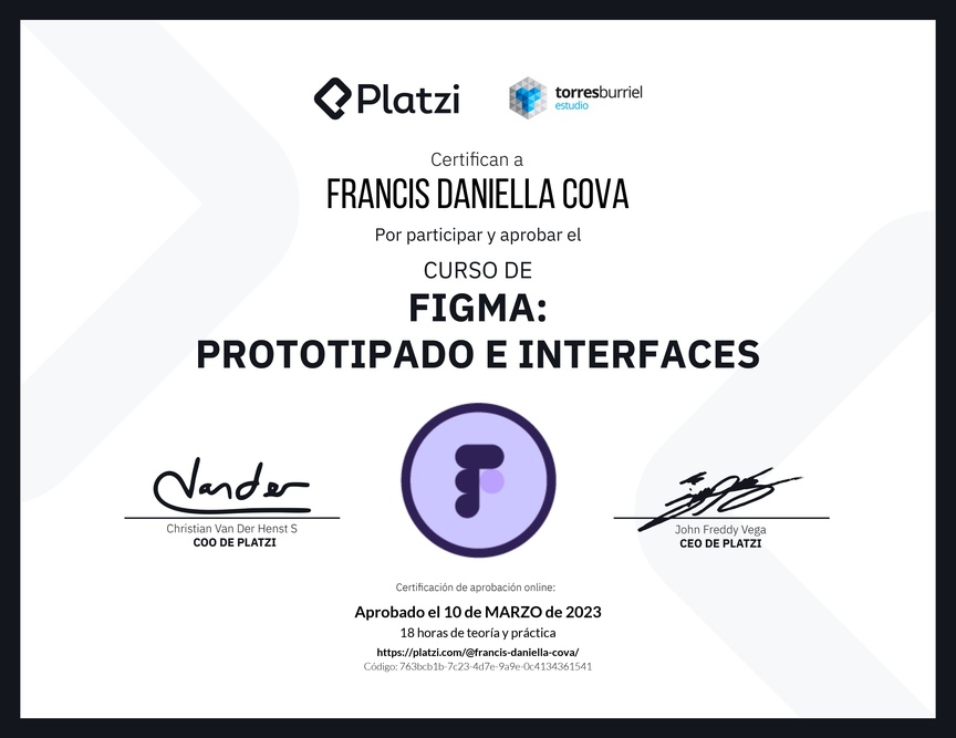 Diploma del Curso Básico de Figma - 2022