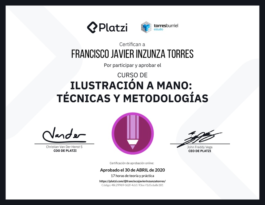 Diploma del Curso de Ilustración a Mano: Técnicas y Metodologías