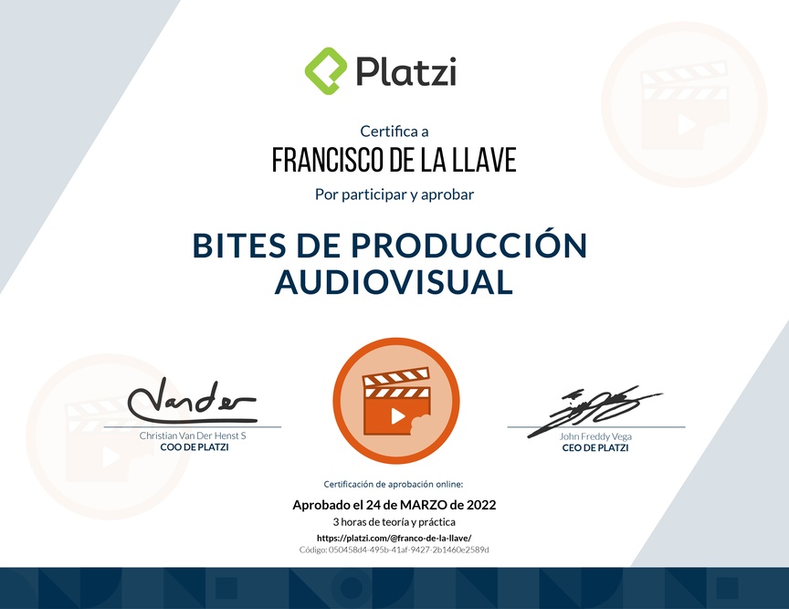 Diploma de Bites de Producción Audiovisual