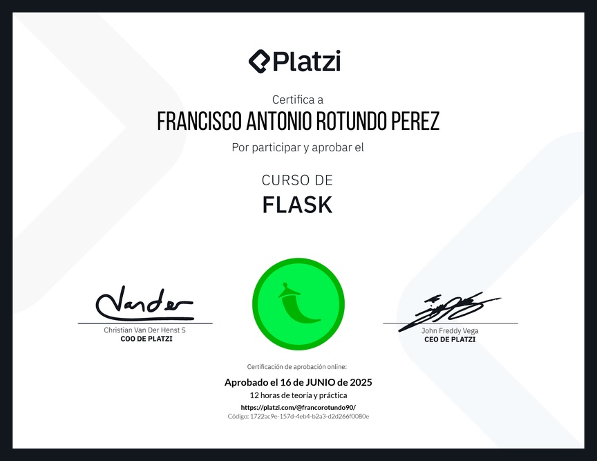 Diploma del Curso de Flask