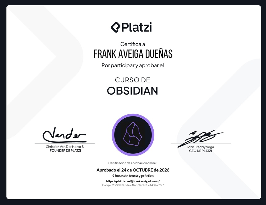 Diploma del Curso de Obsidian