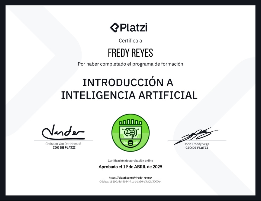 Diploma de la Ruta de Aprendizaje de Introducción a AI