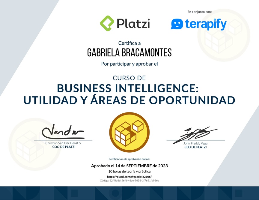 Diploma del Curso de Business Intelligence: Utilidad y Áreas de Oportunidad