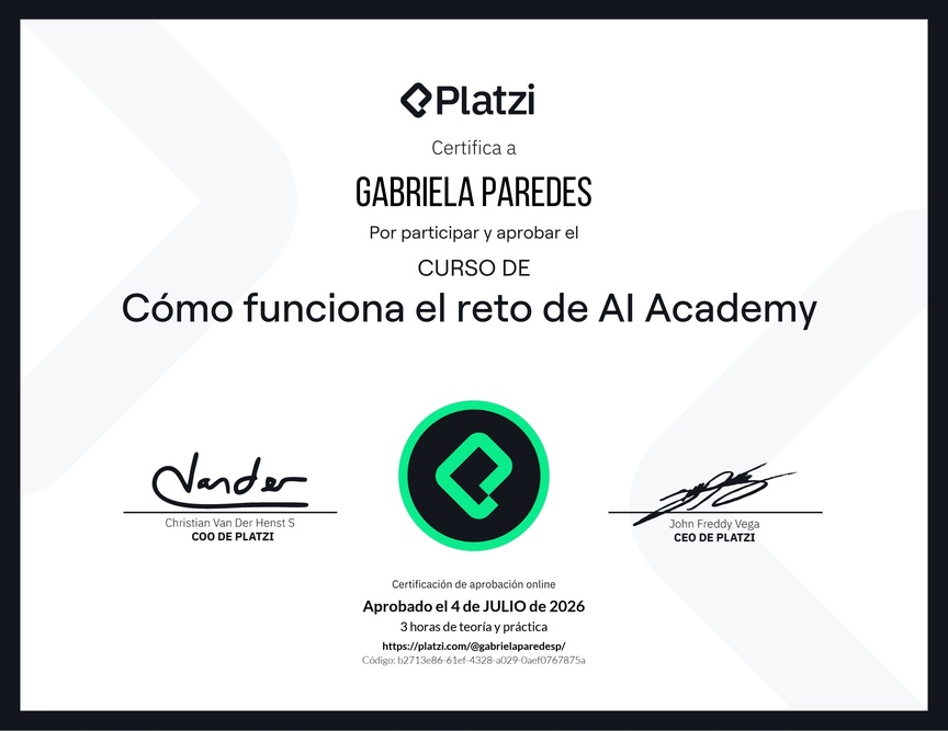Diploma de Reto AI Academy: Multiplica 10x tu impacto profesional