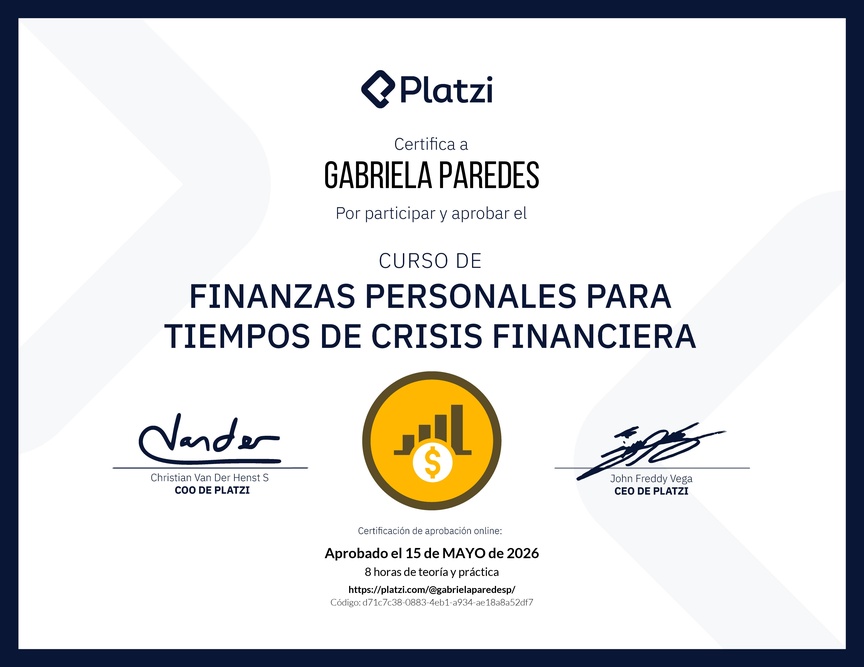 Diploma del Curso de Inteligencia Financiera