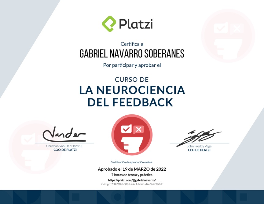 Diploma de Audiocurso sobre la Neurociencia del Feedback