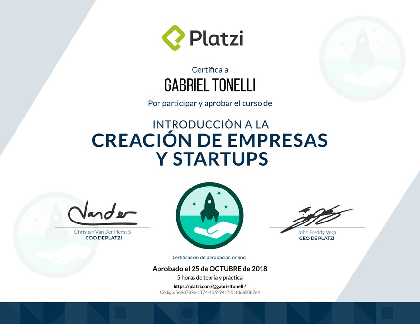 Diploma de Introducción a la Creación de Empresas y Startups