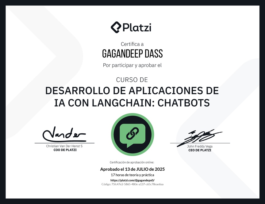 Diploma del Curso de LangChain