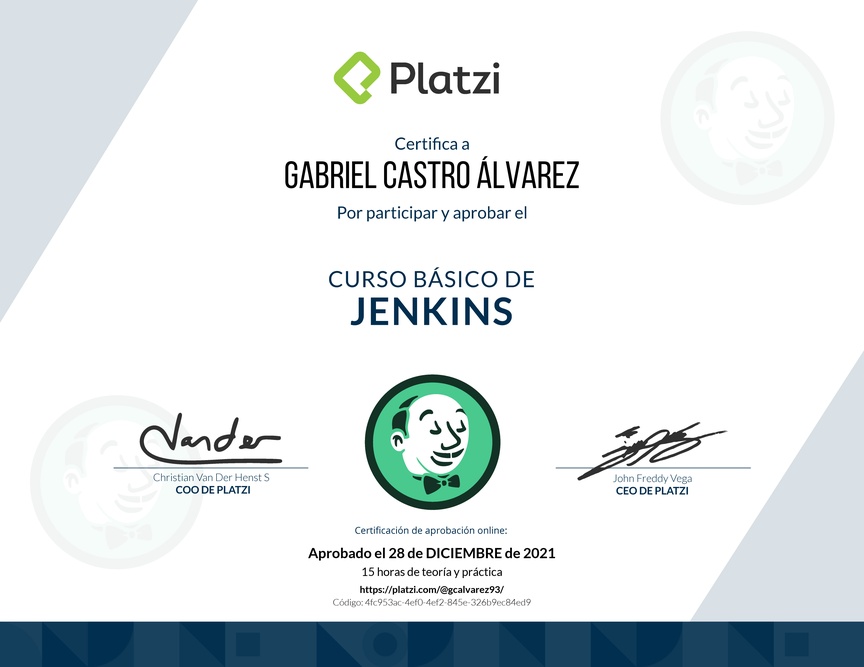Diploma del Curso Básico de Jenkins