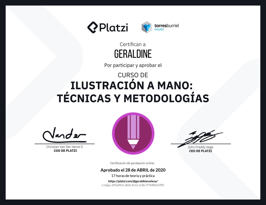 Diploma del Curso de Ilustración a Mano: Técnicas y Metodologías