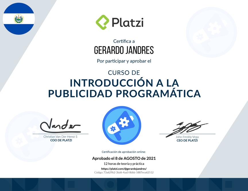 Diploma del Curso de Introducción a la Publicidad Programática