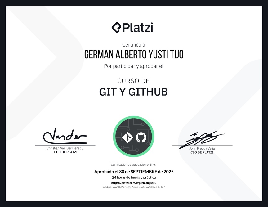 Diploma del Curso de Git y GitHub