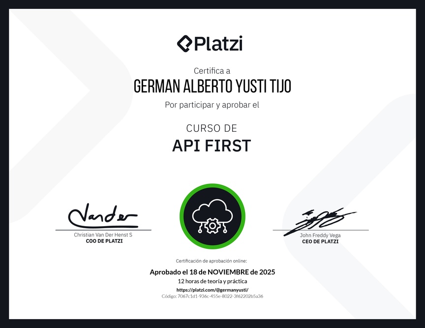 Diploma del Curso de API First