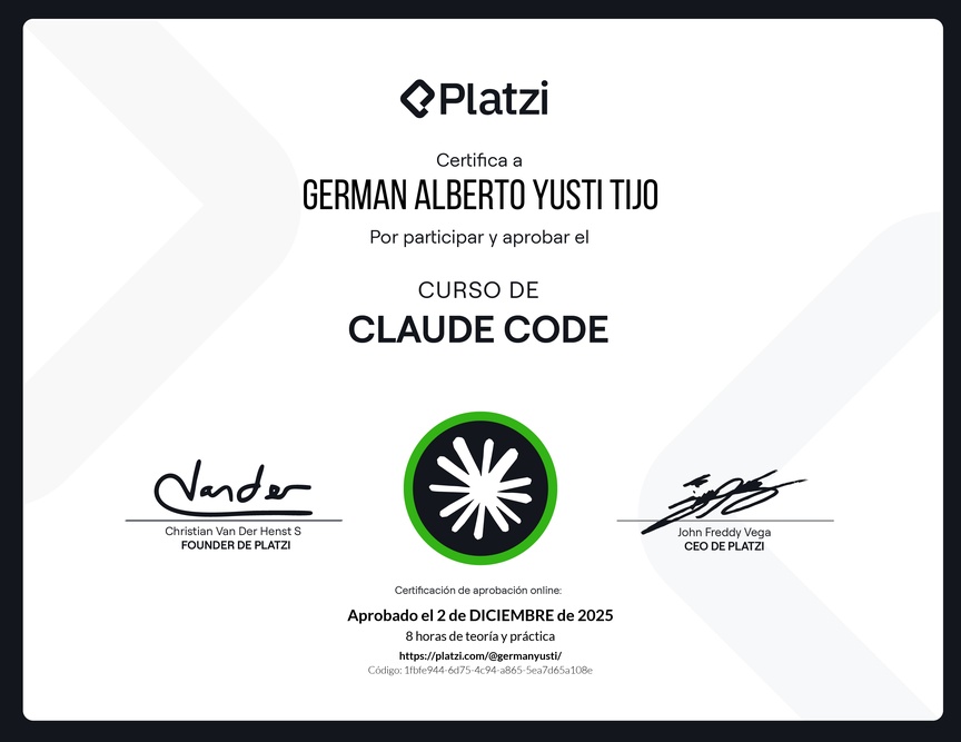Diploma del Curso de Claude Code