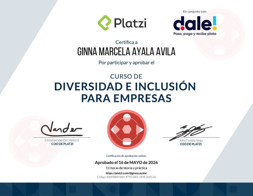 Diploma de Audiocurso de Diversidad de Género para Empresas