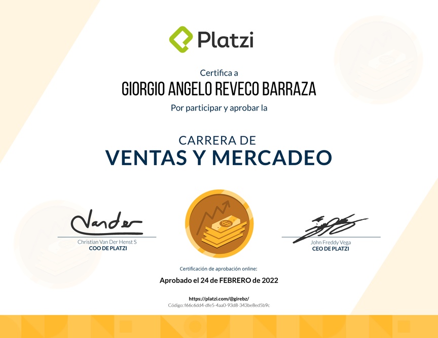 Diploma de la Ruta de Aprendizaje de Marketing y Ventas