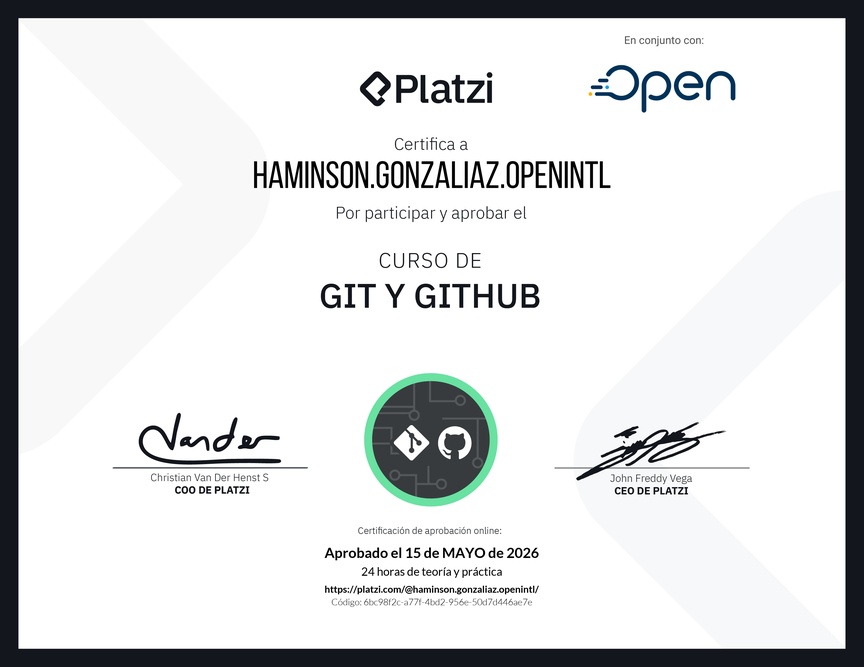 Diploma del Curso de Git y GitHub