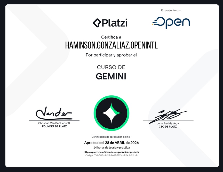 Diploma del Curso de Gemini
