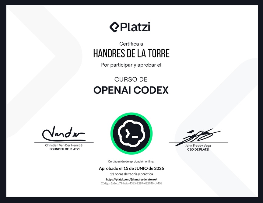 Diploma del Curso de Codex