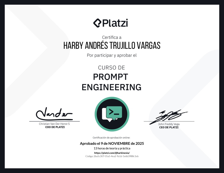 Diploma del Curso de Prompt Engineering