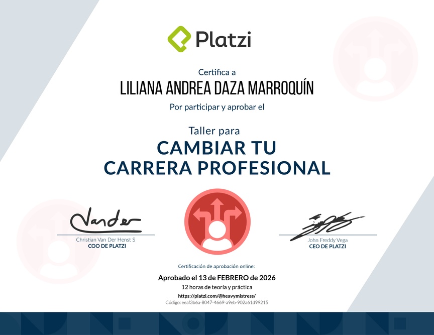 Diploma de Audiotaller para Cambiar tu Carrera Profesional