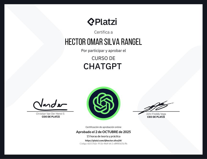 Diploma del Curso de ChatGPT