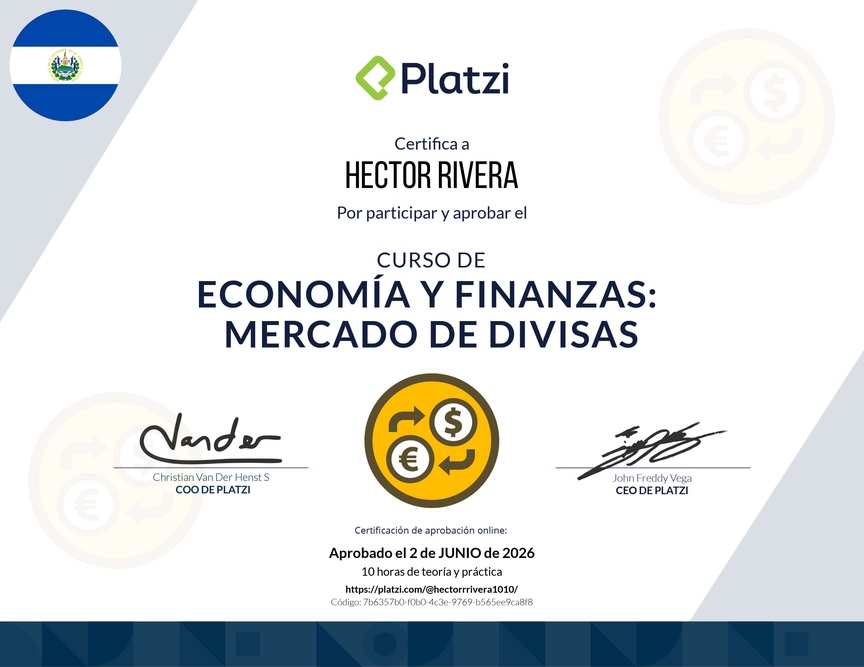 Diploma del Curso de Mercado de Divisas