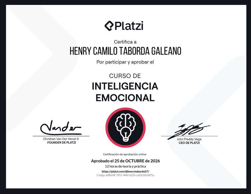 Diploma del Curso de Inteligencia Emocional