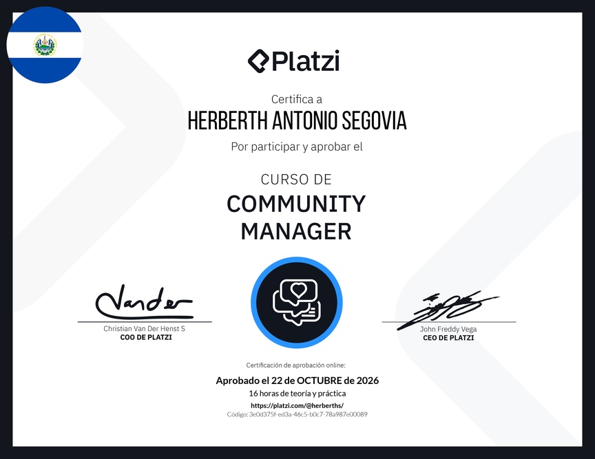 Diploma del Curso de Community Manager